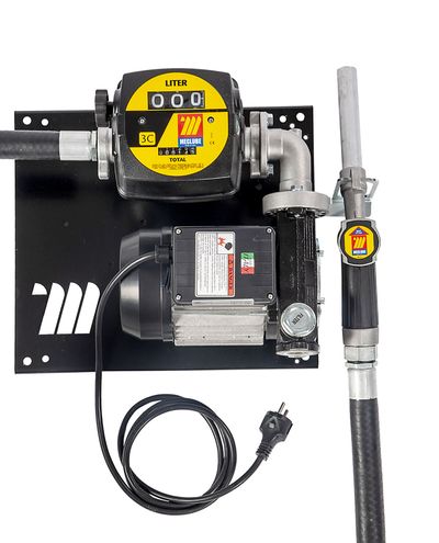Seinään kiinnitettävä 230/50 verkkovirta pumppu Dieselille mittarilla Manuaalipistoolilla 100L/min F1 - F1