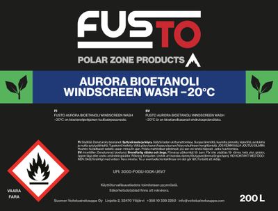 FUSTO AURORA BIOETANOLI WINDSCREEN WASH -20°C - 200L