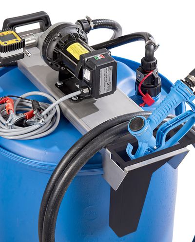 Adblue siirtolaite tynnyriin 12v 34L/min Manuaalipistooli mittarilla F3/4 - F3/4