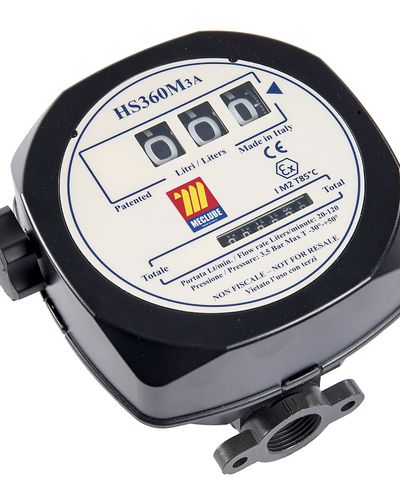 Analoginen mittari Bensiinille 20 - 120L/min (Litra, U.S gallons, Quarters, Pints)