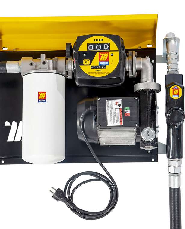 Seinään kiinnitettävä 230/50 verkkovirta pumppu Dieselille mittarilla Automaattipistoolilla veden erottimella 70L/min ilman imul