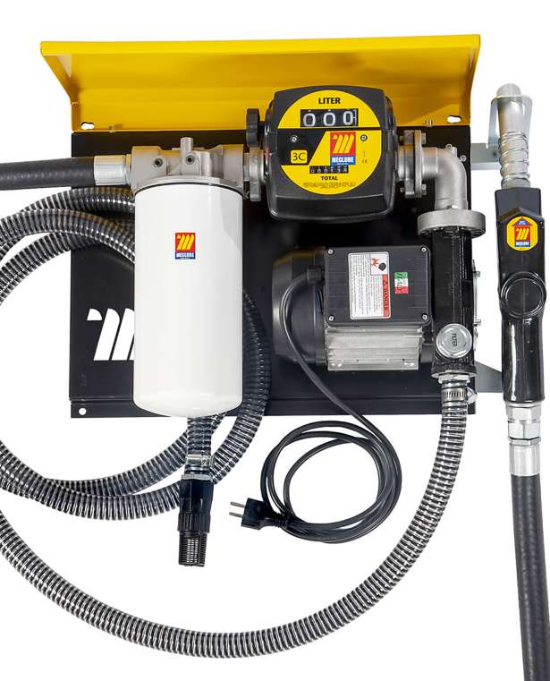 Seinään kiinnitettävä 230/50 verkkovirta pumppu Dieselille mittarilla Automaattipistoolilla veden erottimella 100L/min F1 - F1