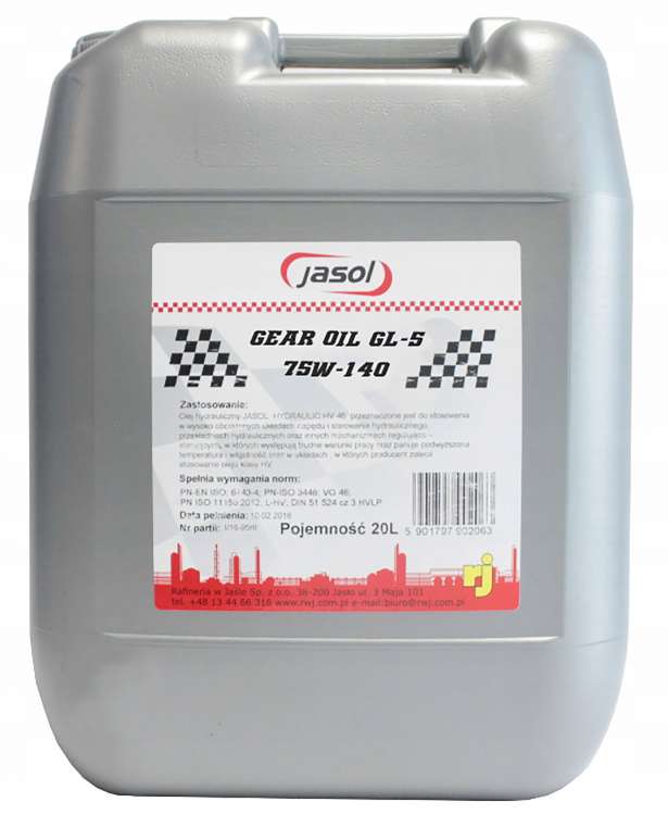 JASOL GEAR OIL GL-5 75W-140 - 20L